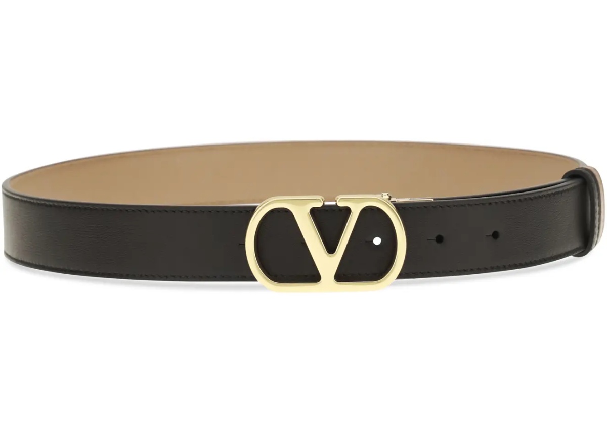 Curea VLogo Signature reversible polished calf leather Belt - Img 2