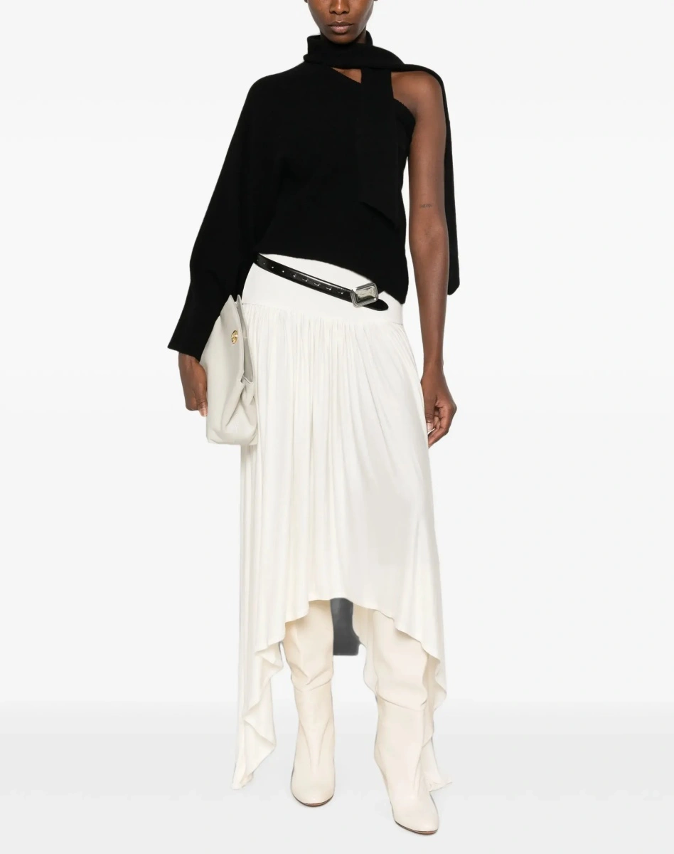 Esarfa One-Shoulder Top With Scarf Detail - Img 4