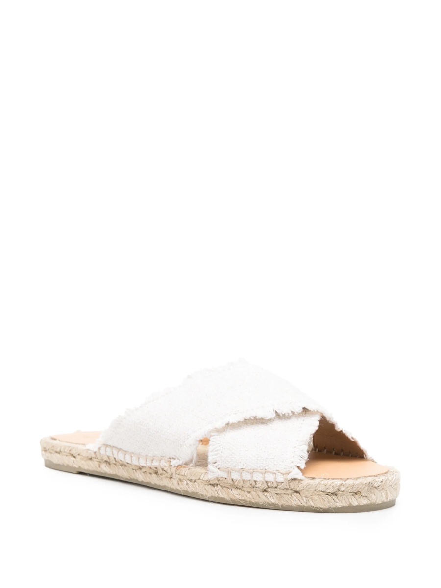 Espadrile CASTAÑER albe din material textil - Img 2