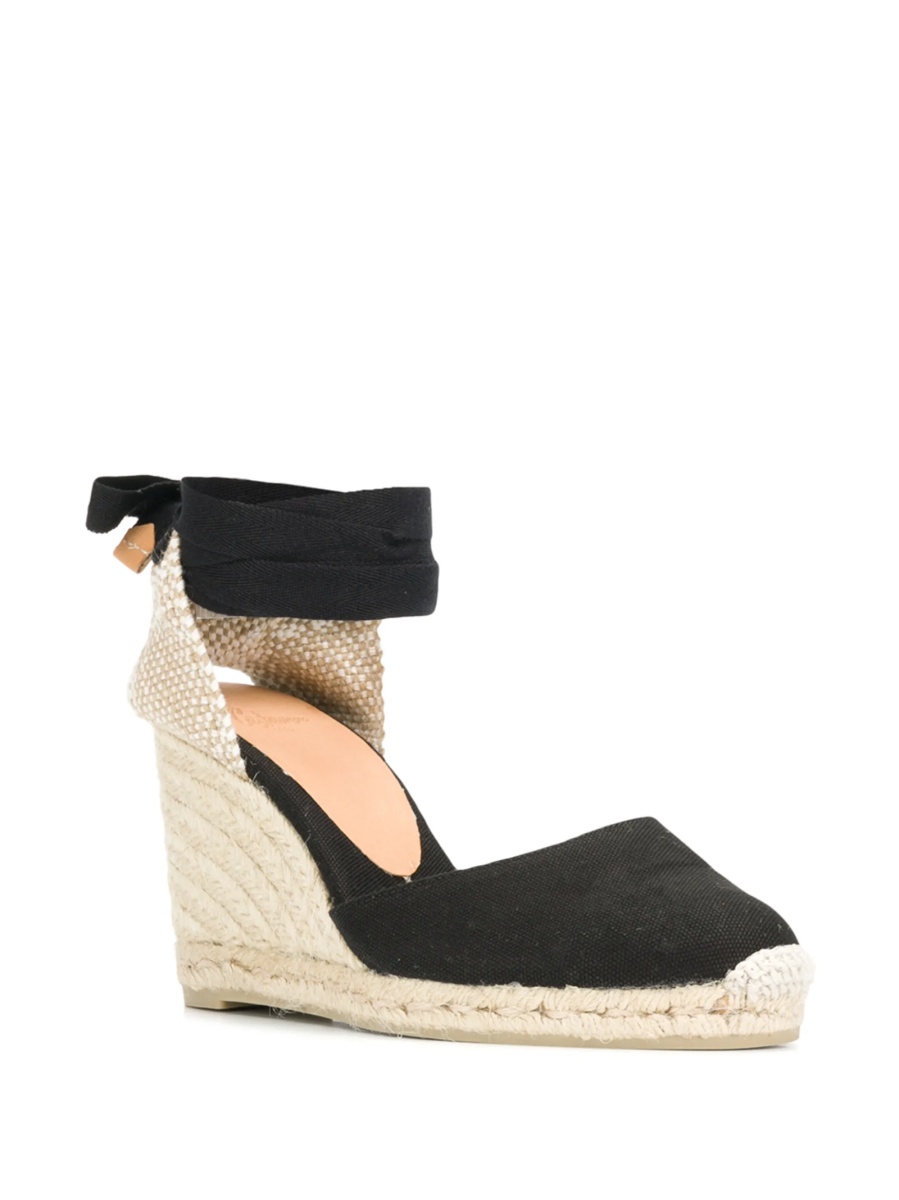 Espadrile CASTAÑER negre din material textil si iuta - Img 2