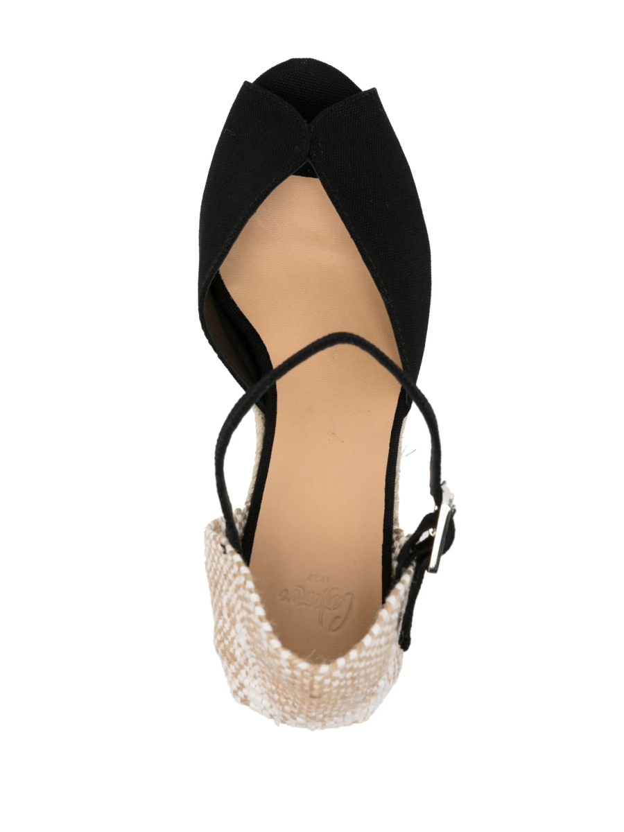 Espadrile CASTAÑER negre din material textil - Img 4