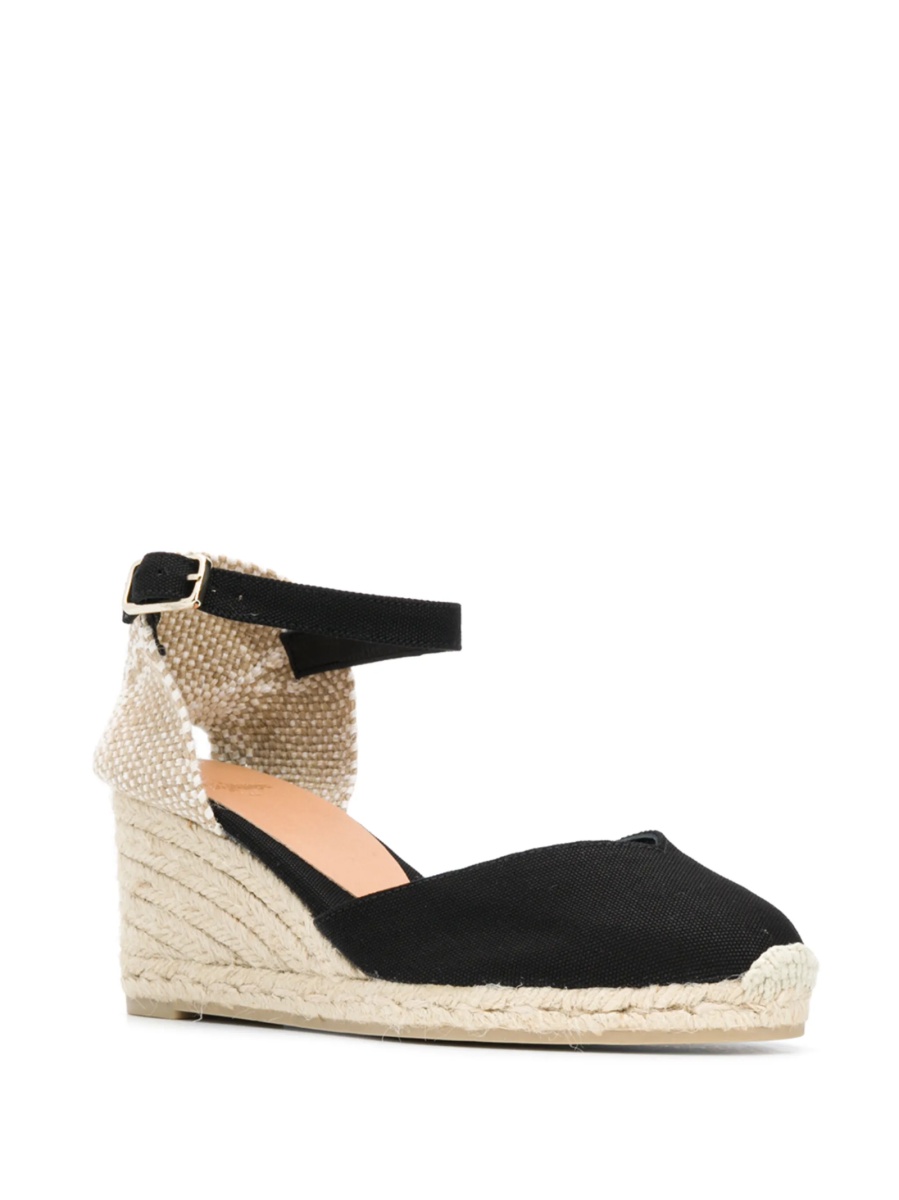 Espadrile CASTAÑER negre din material textil - Img 2