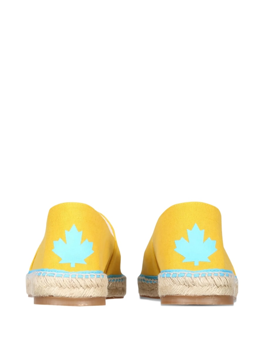 Espadrile DSQUARED2 galbene din bumbac - Img 3