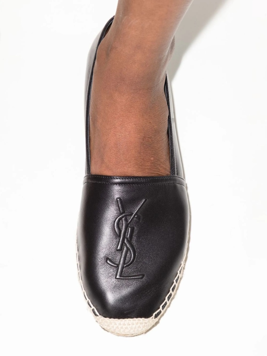Espadrile Saint Laurent negre din piele - Img 3