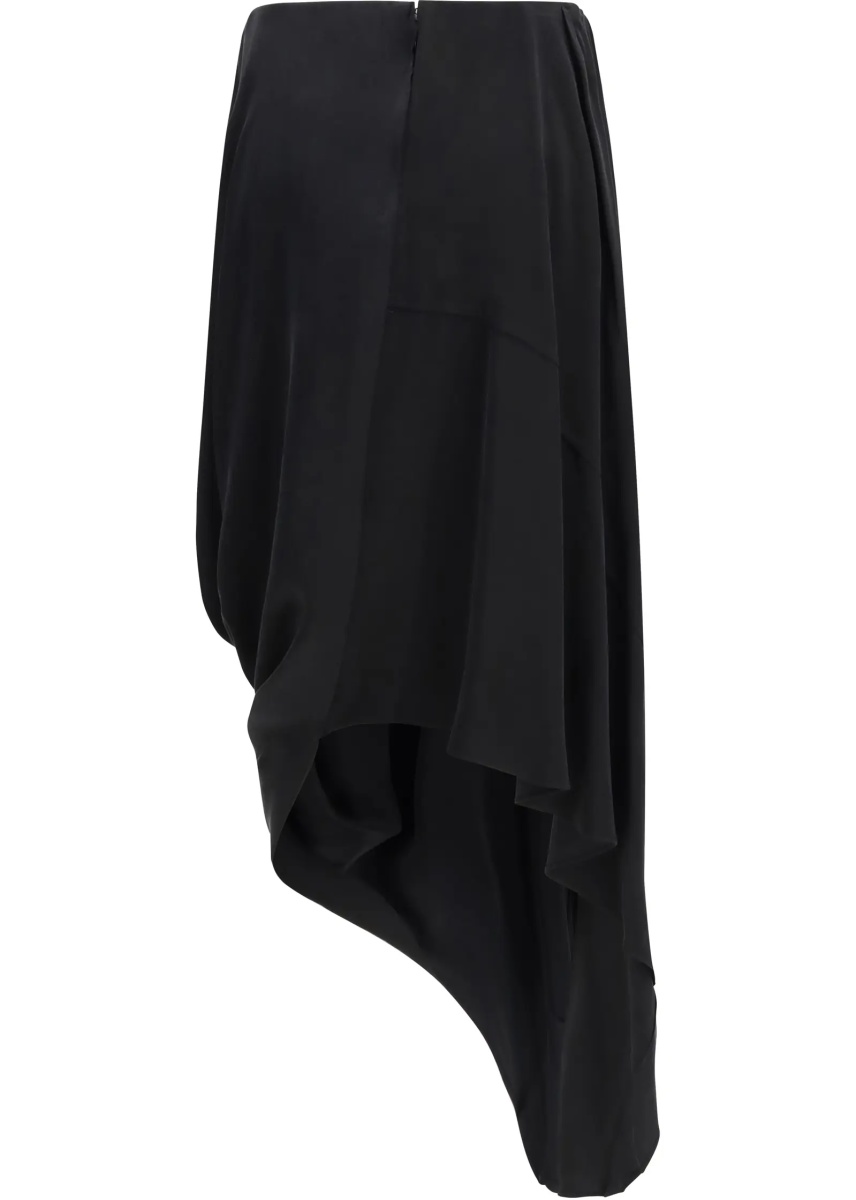 Fusta Asymmetric Midi Skirt in cupro - Img 2