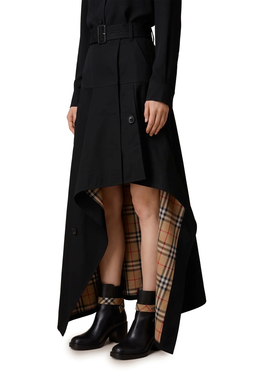 Fusta Asymmetric Midi Trench Skirt - Img 2