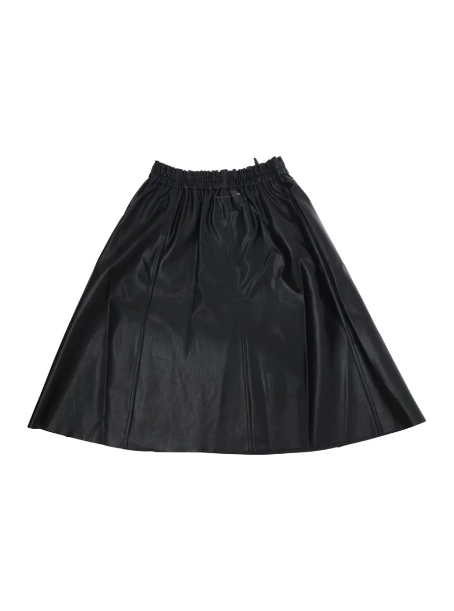 Fusta Black Skirt with elasticated waist and tone-on-tone logo patch in viscose Girl - Img 2