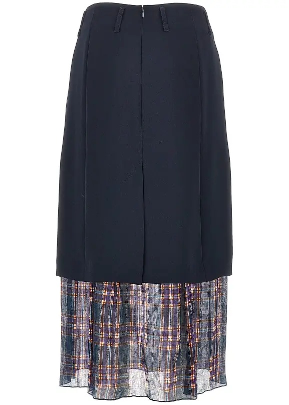 Fusta Cady midi skirt with check insert - Img 3