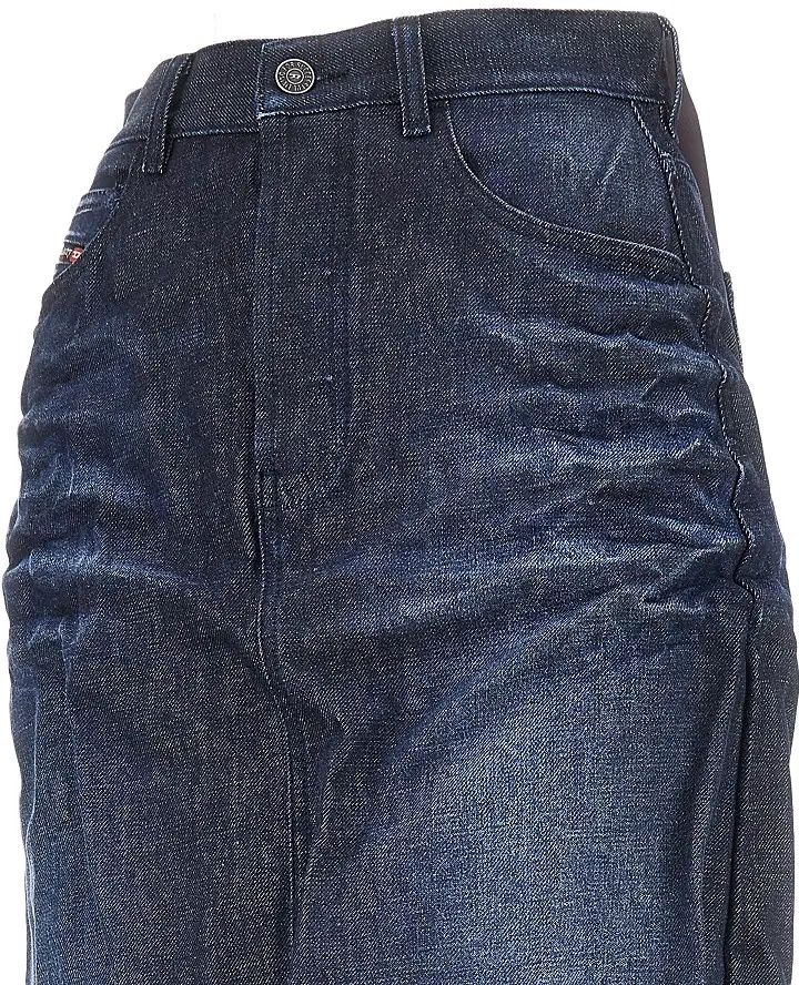 Fusta Creased denim midi skirt - Img 2