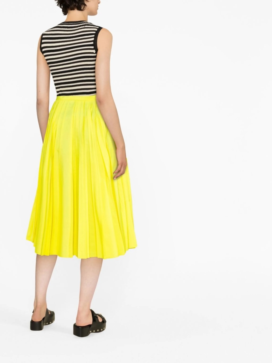 Fusta cu pliuri Philosophy galbena din polyester - Img 3