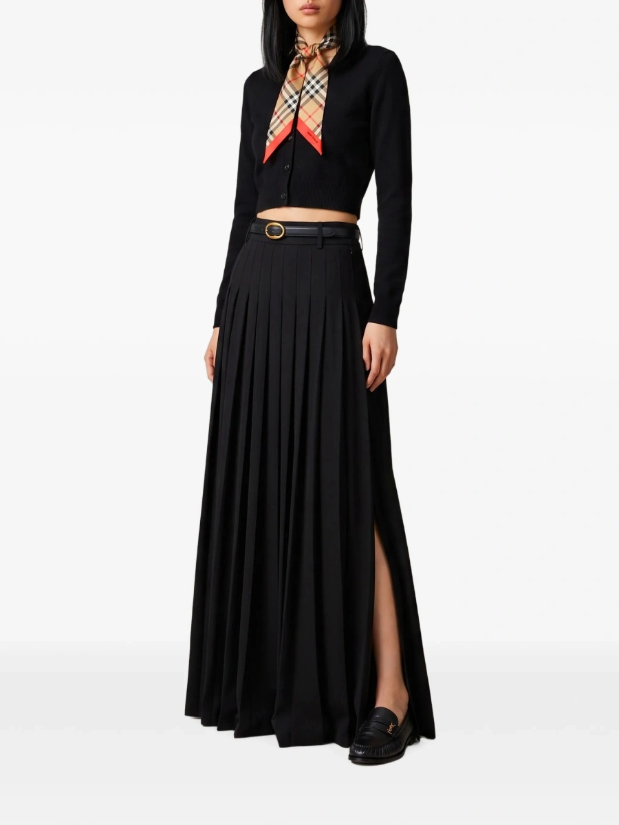 Fusta cu pliuri SUTTON NEW YORK neagra din polyester si vascoza - Img 2