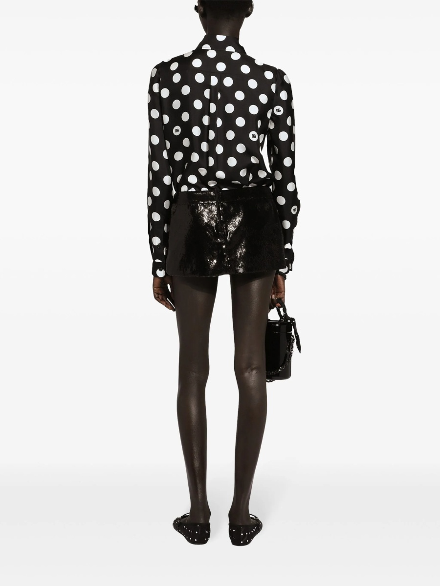 Fusta Dolce &amp; Gabbana neagra din polyester - Img 3