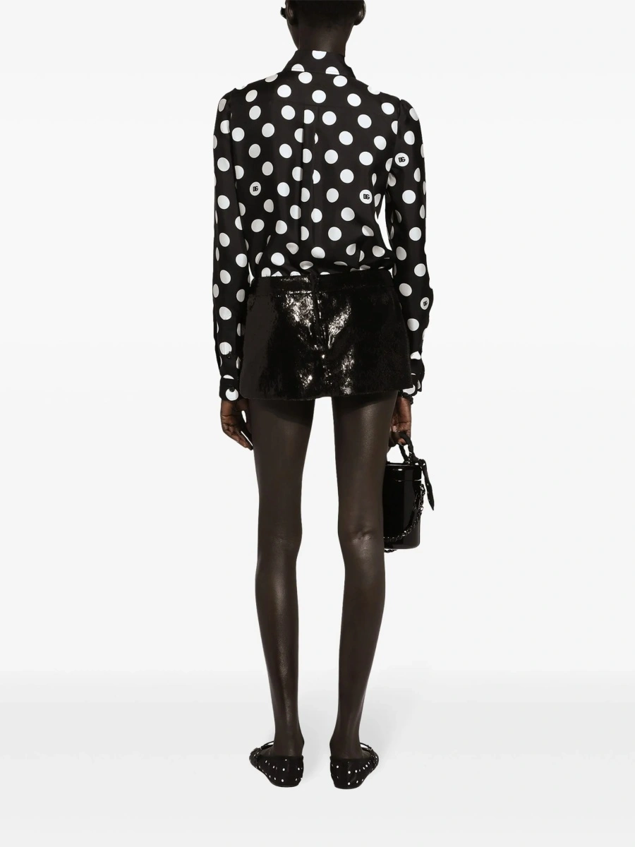 Fusta Dolce &amp; Gabbana neagra din polyester - Img 3