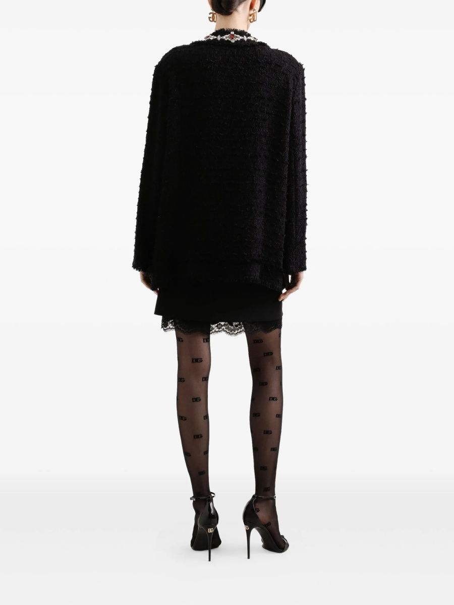 Fusta drepte Dolce &amp; Gabbana neagra din lana - Img 3