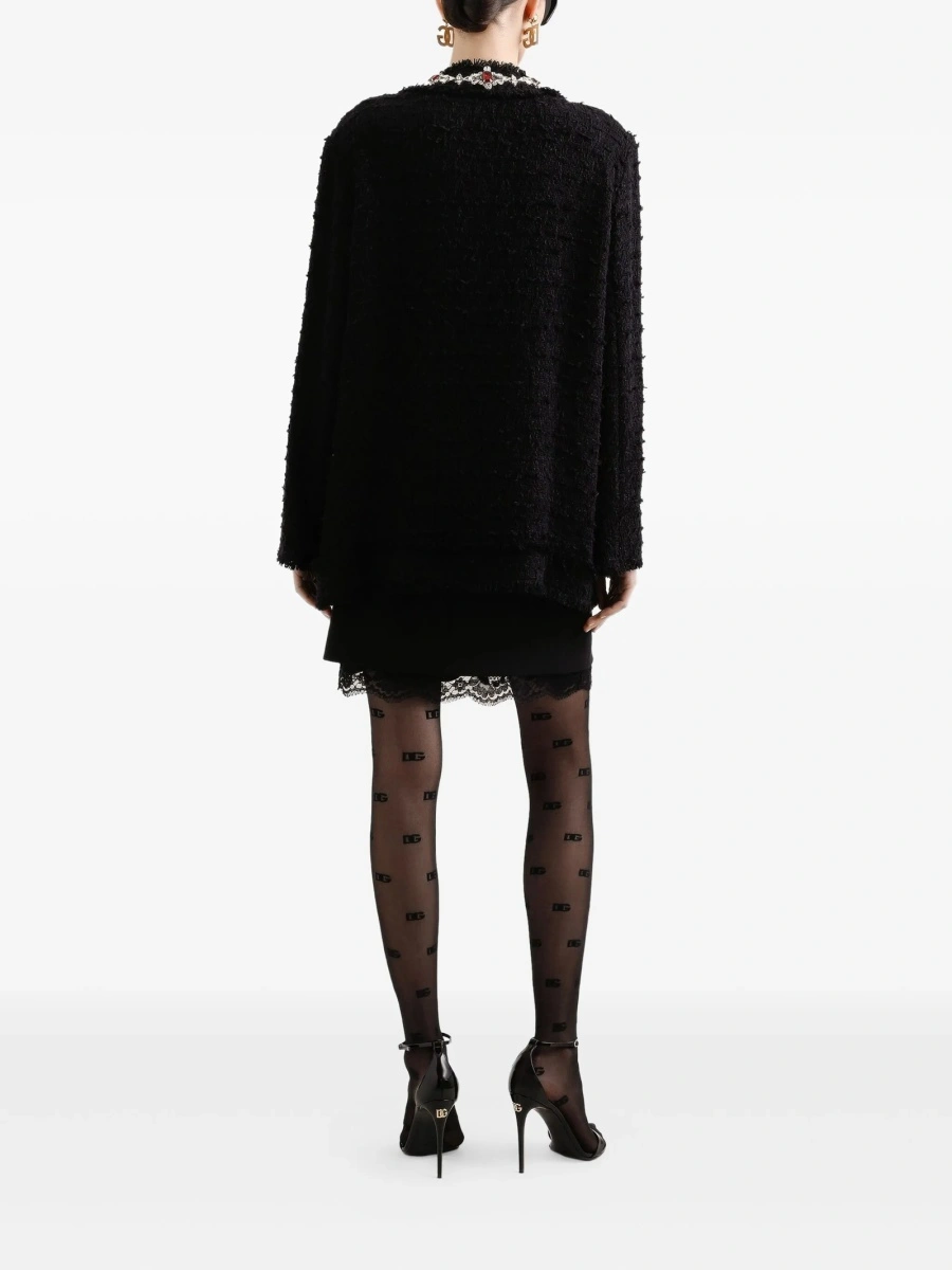 Fusta drepte Dolce &amp; Gabbana neagra din lana - Img 3