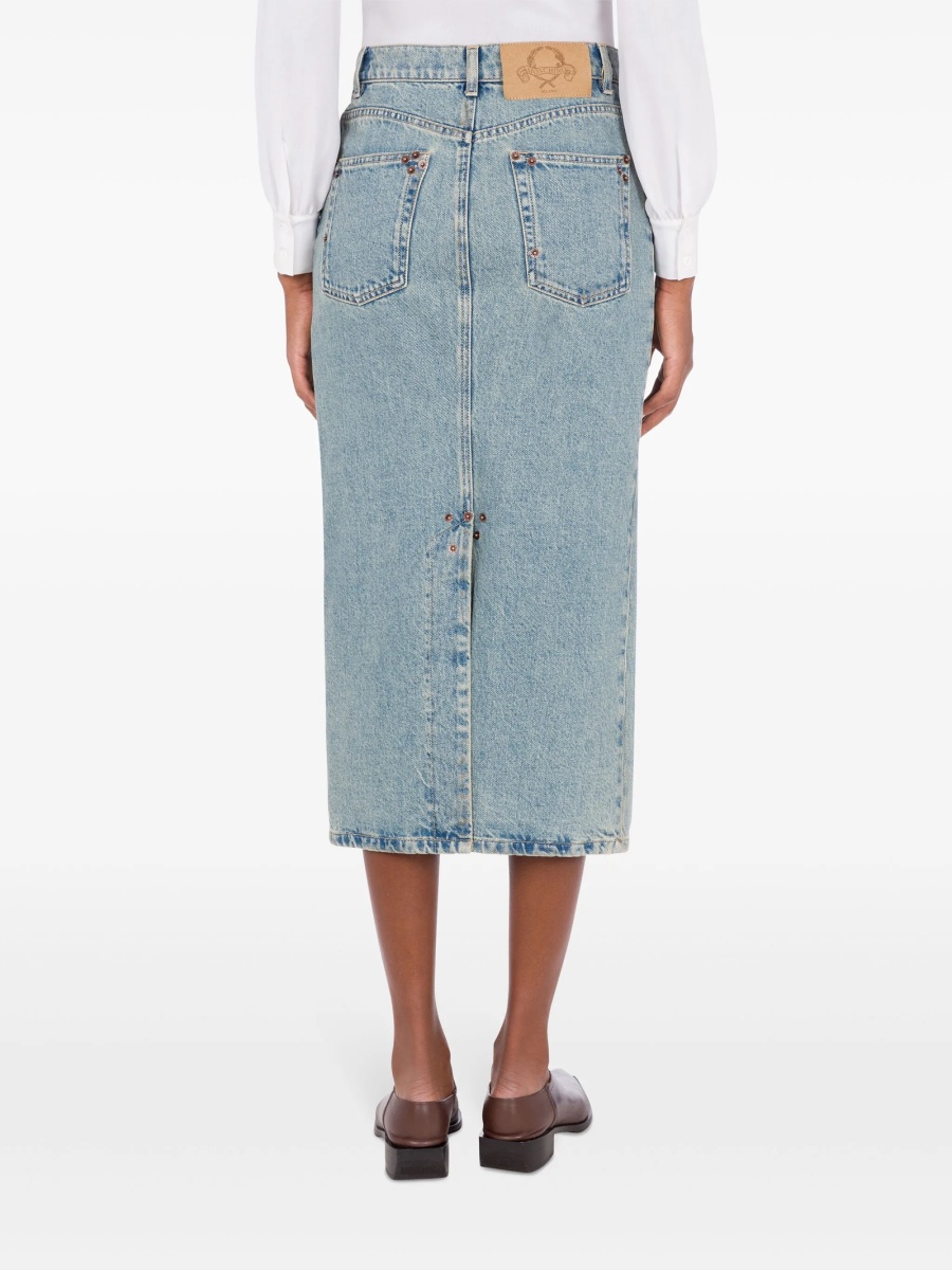 Fusta drepte Moschino albastra - Img 3