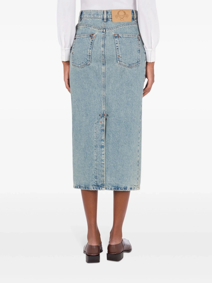 Fusta drepte Moschino albastra - Img 3
