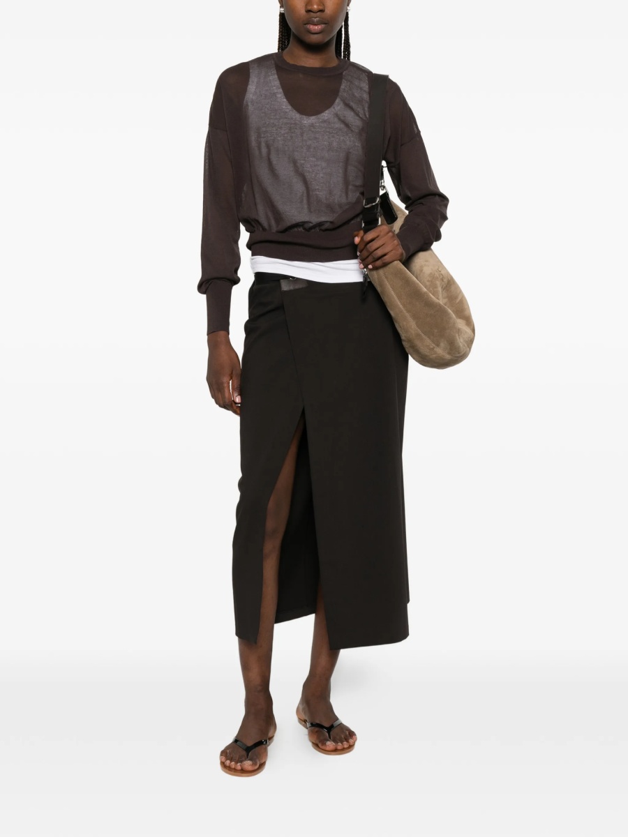 Fusta drepte PALOMA WOOL maro - Img 2