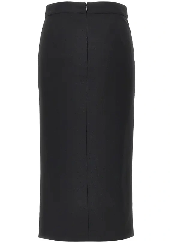 Fusta Emporio Armani neagra din vascoza - Img 3