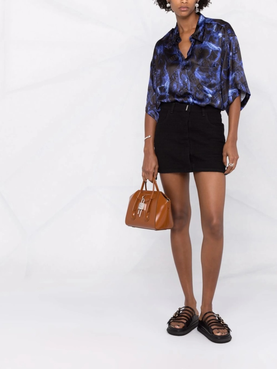 Fusta Givenchy neagra din bumbac - Img 2