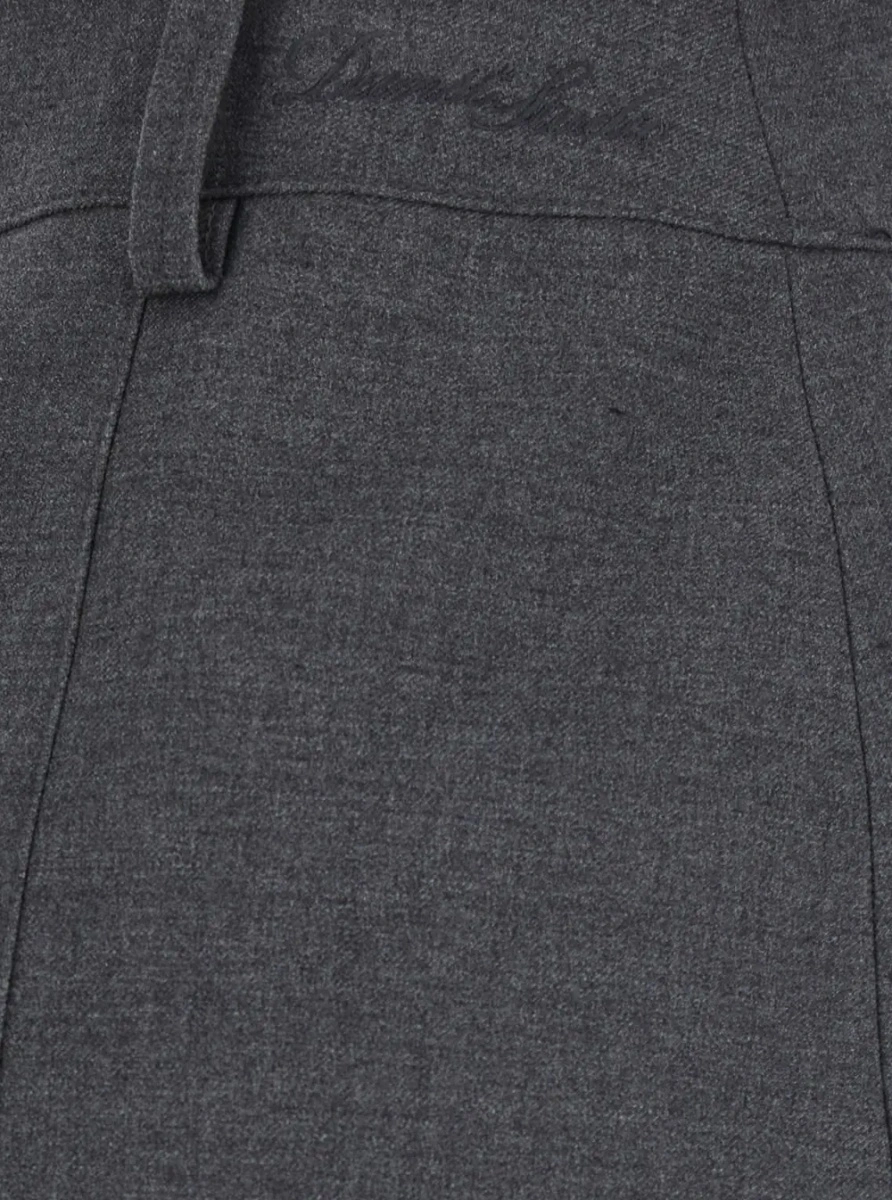 Fusta grey mini skirt with side zip closure and logo lettering on the side in Tech Fabric Women - Img 4