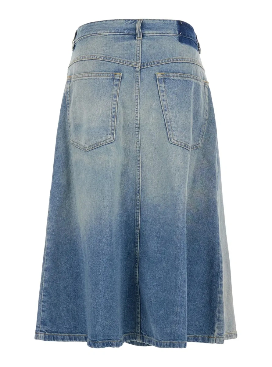 Fusta Maison Margiela albastra din denim - Img 2