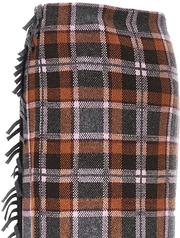 Fusta Plaid wrap midi skirt - Img 4
