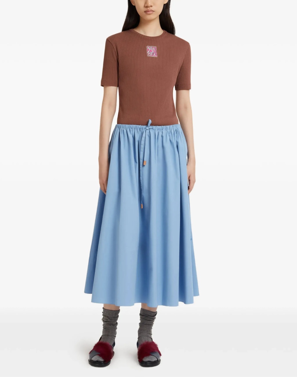Fusta Poplin Drawstring Skirt - Img 2