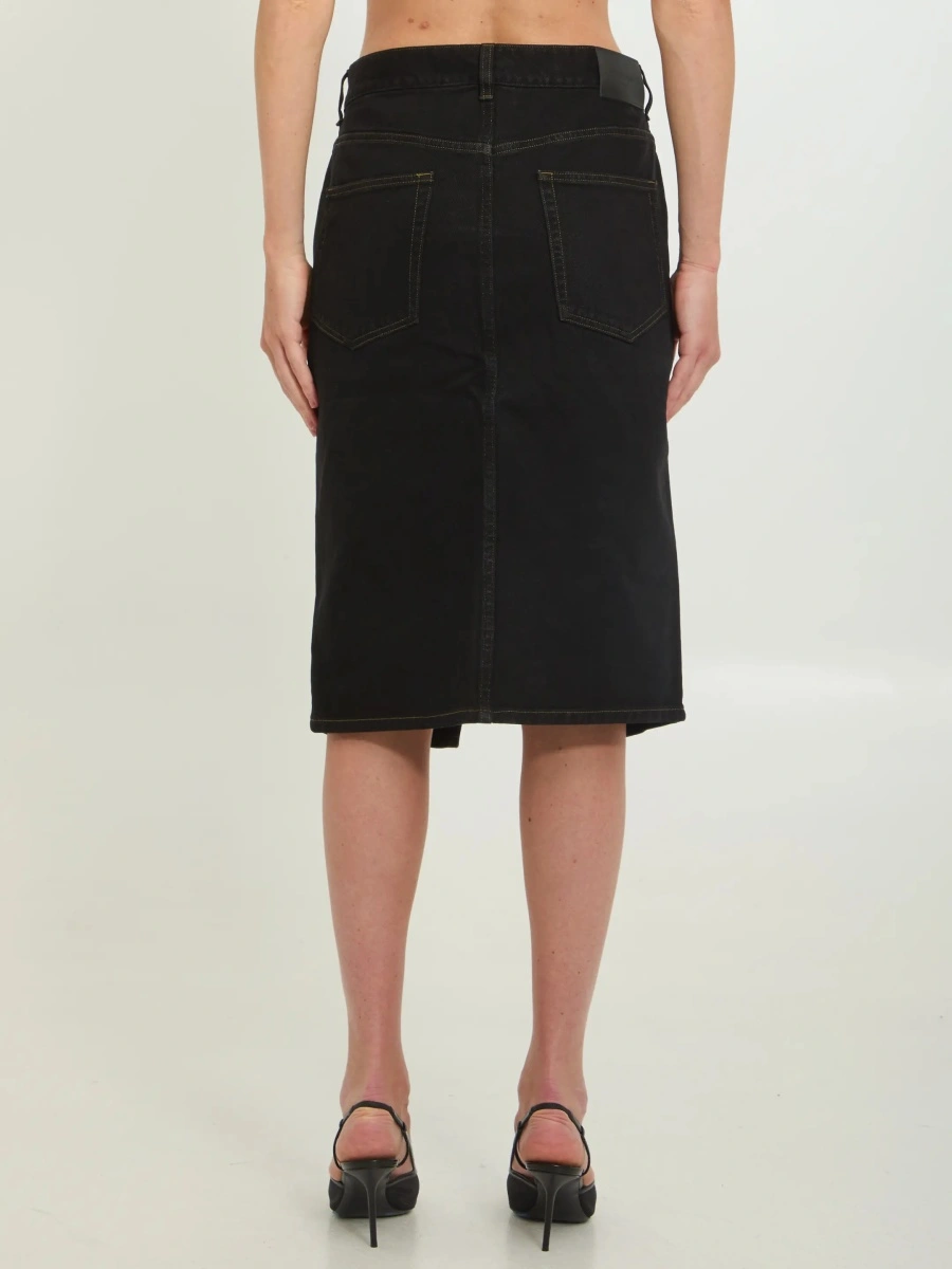 Fusta Saint Laurent neagra - Img 4