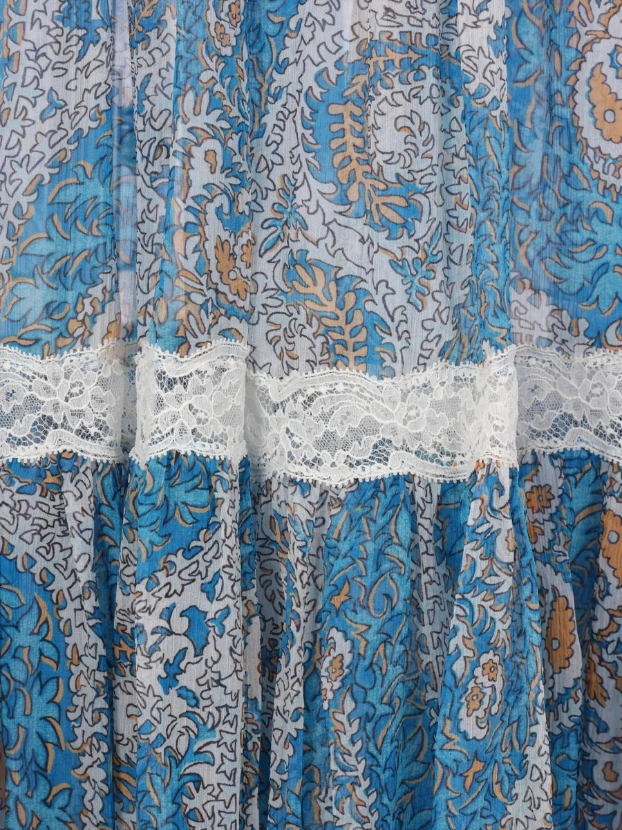 Fusta Silk crepon maxi Skirt - Img 3