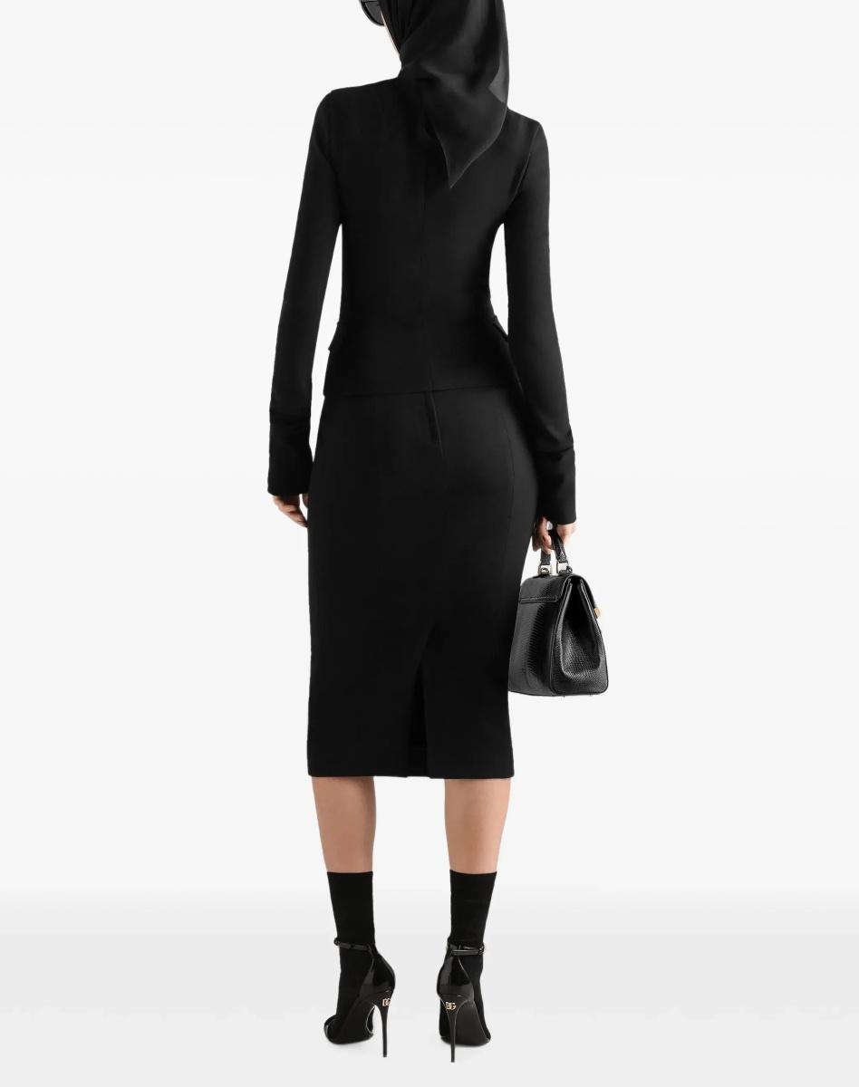 Fusta Stretch wool pencil Skirt - Img 4