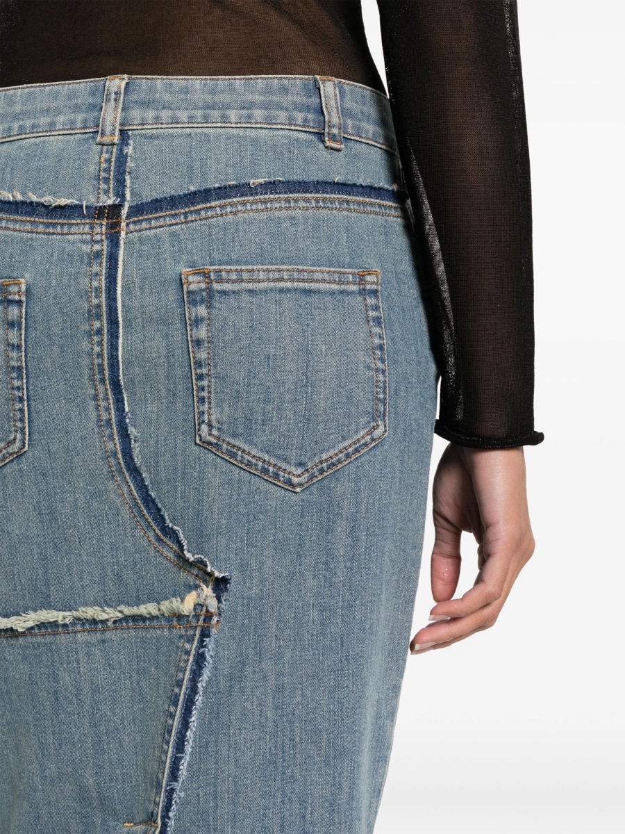 Fusta Tom Ford albastra din elastan si bumbac - Img 5