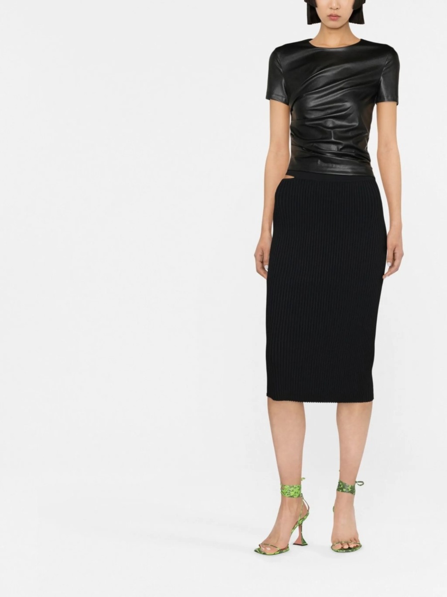Fusta tricotate HELMUT LANG neagra - Img 2