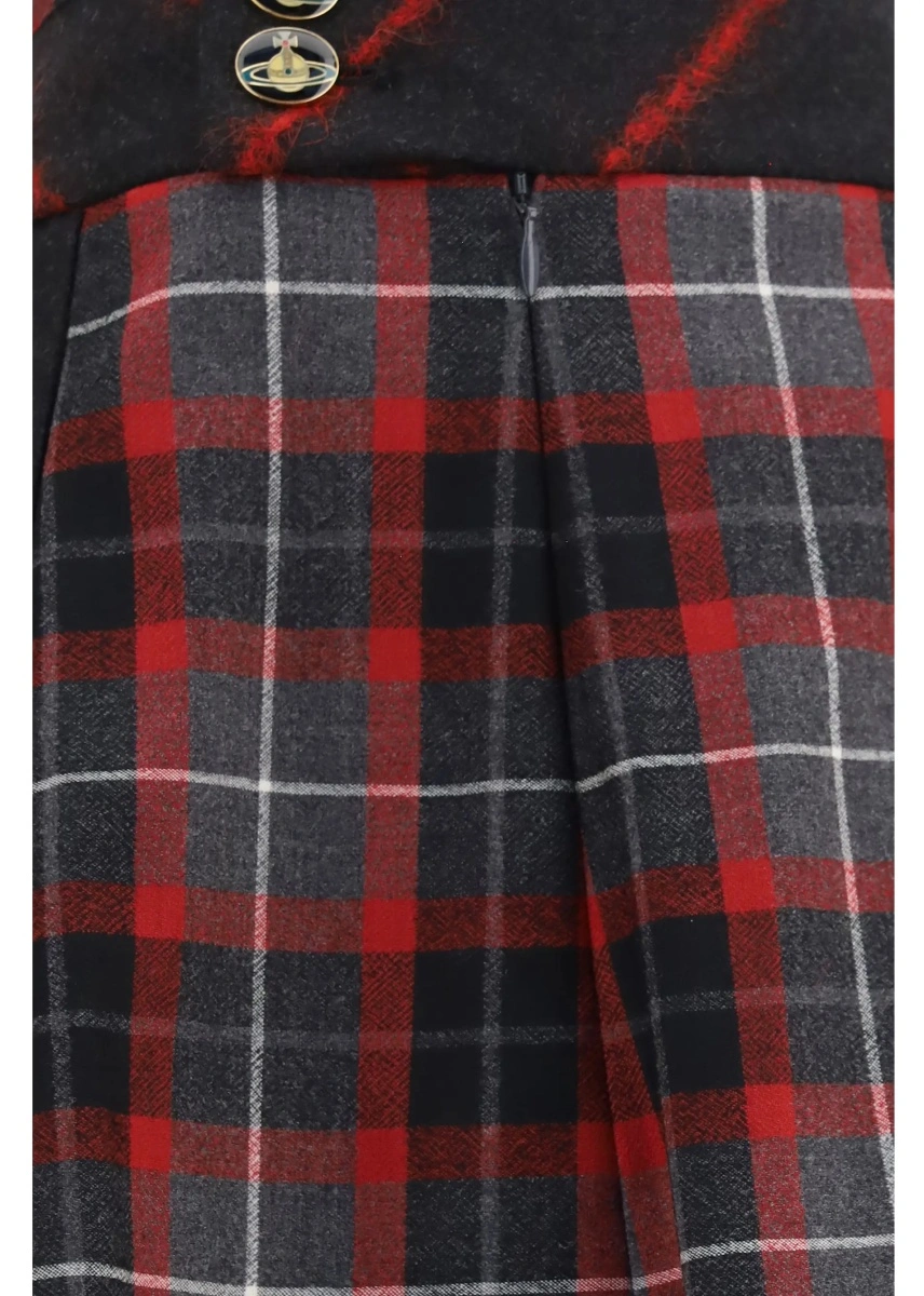 Fusta Vivienne Westwood gri din lana virgina - Img 3