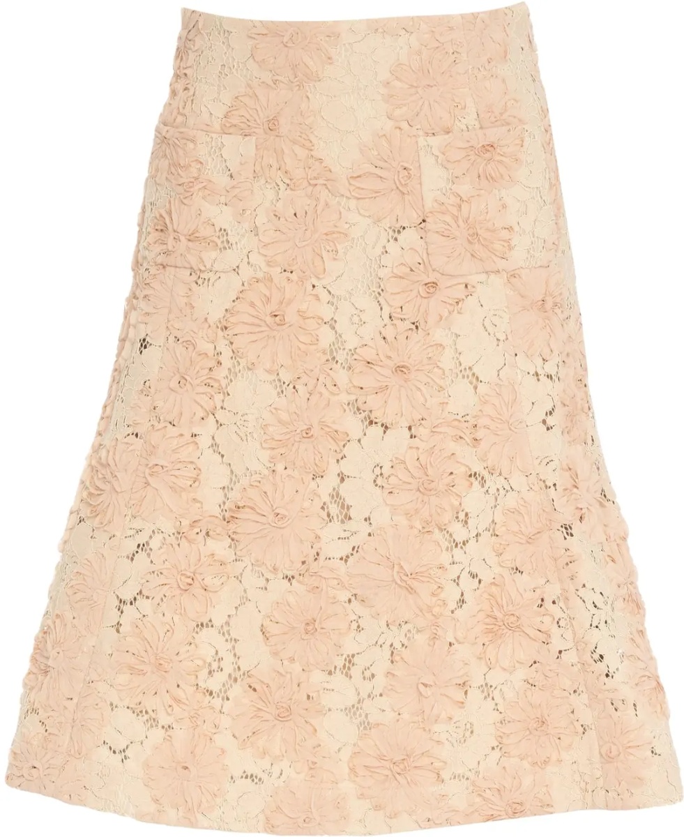 Fuste Midi skirt with floral pattern - Img 2