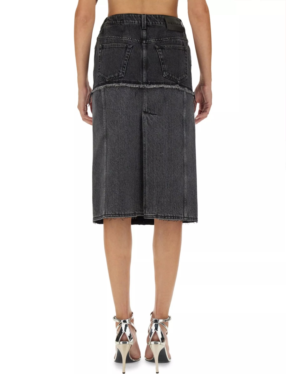 Fuste Two-Tone Denim Skirt - Img 3