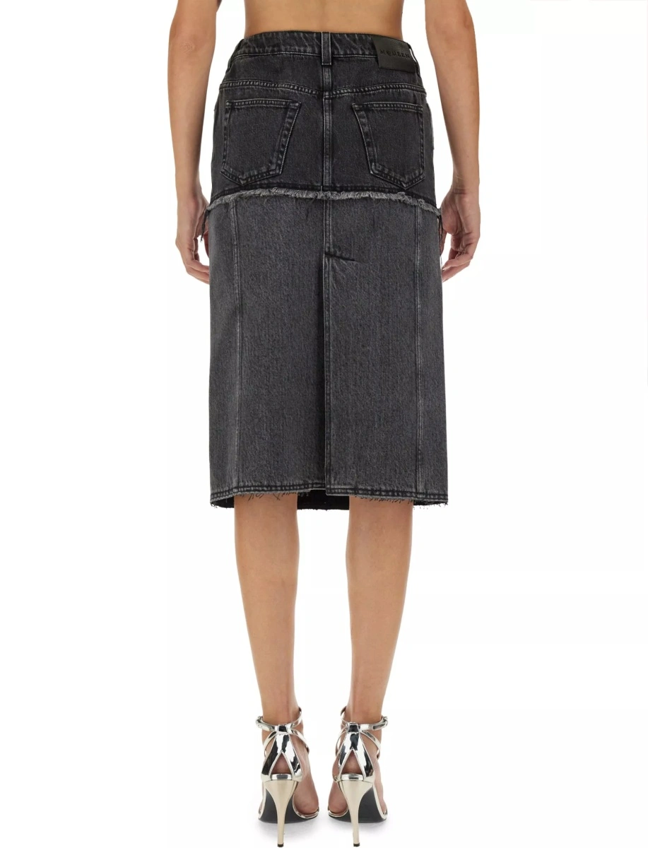 Fuste Two-Tone Denim Skirt - Img 3