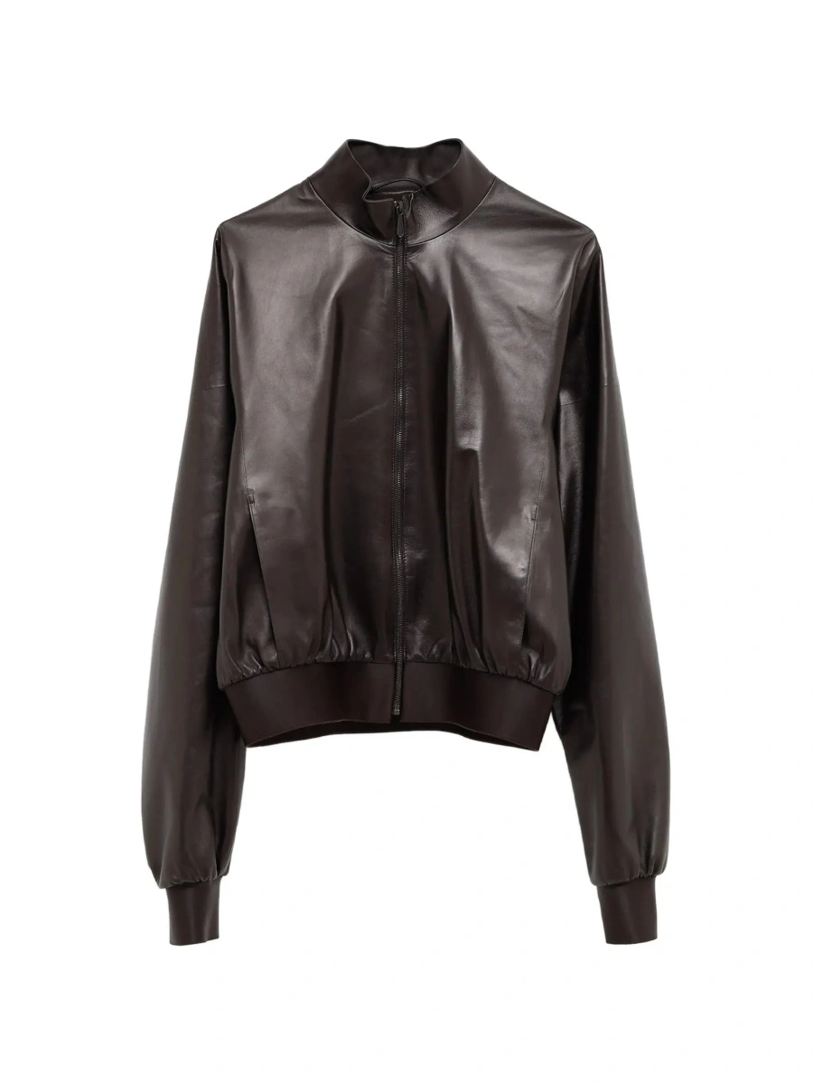 Geaca bomber Gucci neagra din piele - Img 6