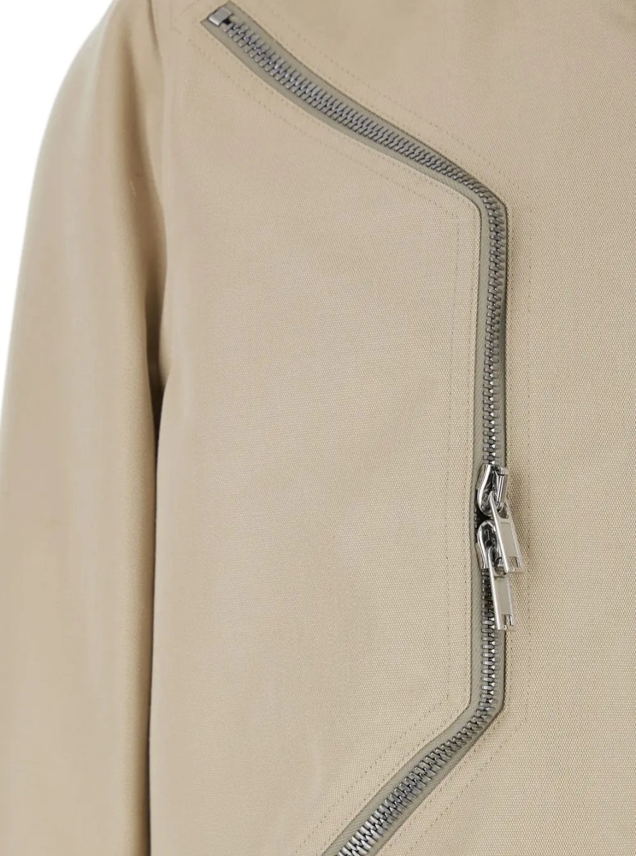 Geaca bomber Rick Owens bej din bumbac - Img 3