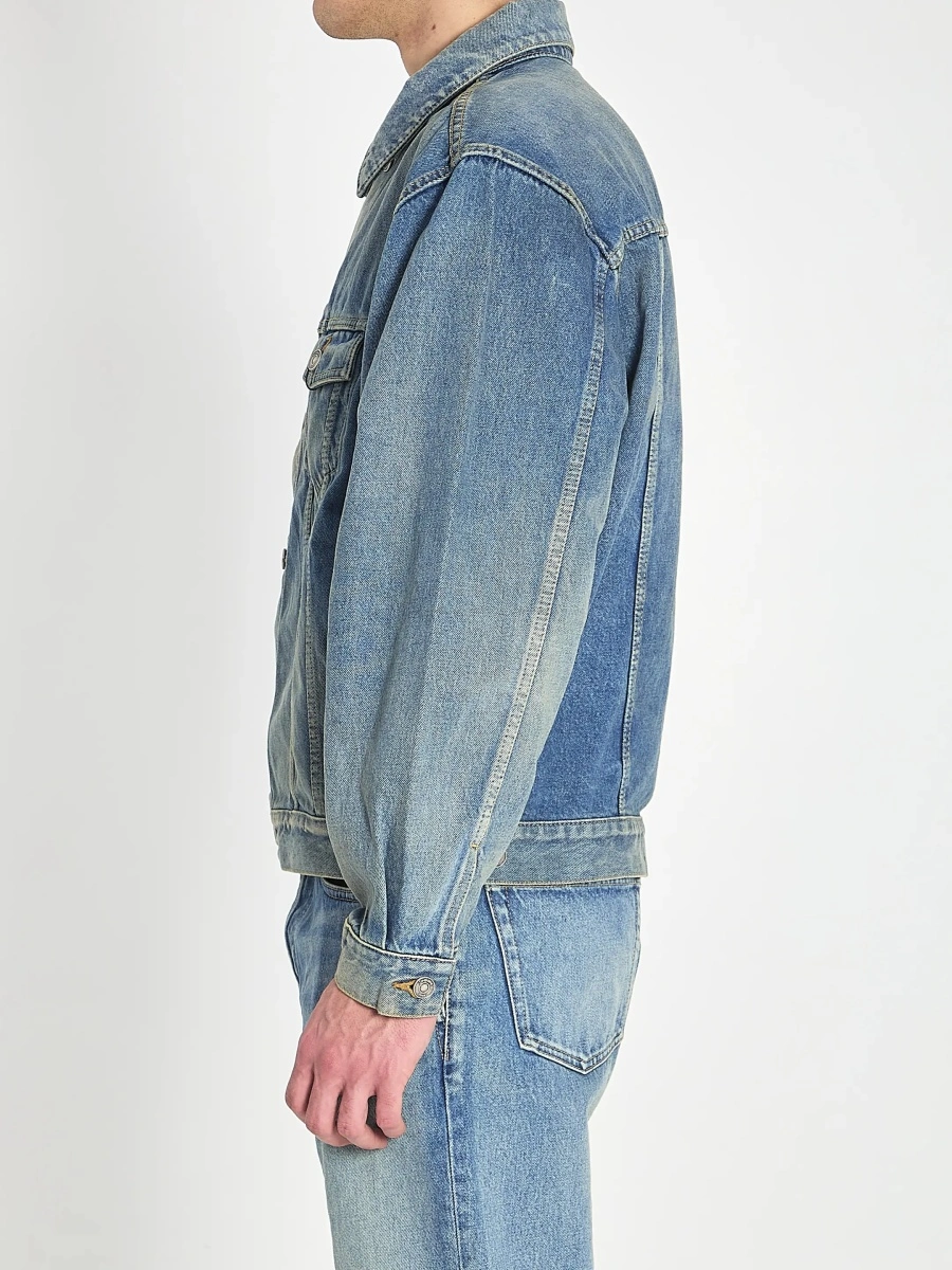 Geaca bomber Saint Laurent albastra - Img 3