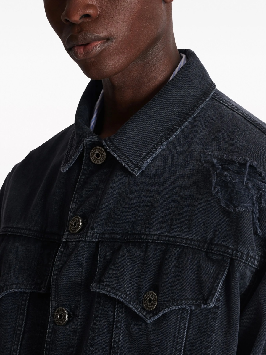 Geaca de blugi Balmain neagra - Img 5