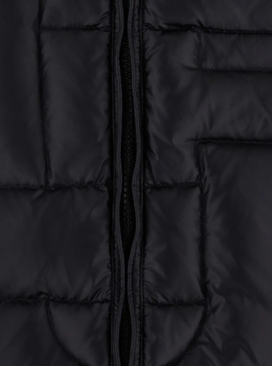 Geaca de Iarna Black Down jacket with fixed hood and Monogram design in Tech Fabric for Men - Img 3