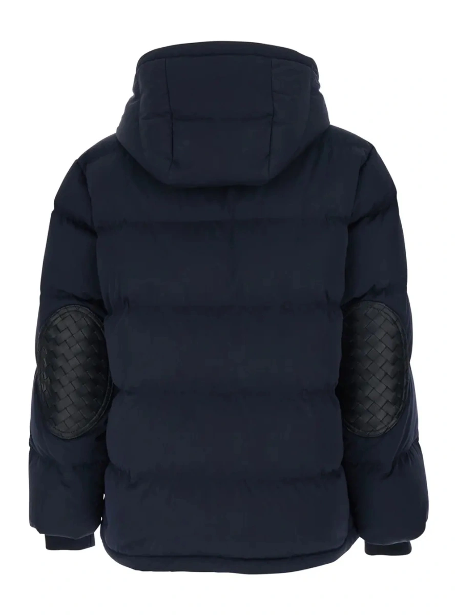 Geaca de iarna Bottega Veneta albastra din bumbac - Img 2