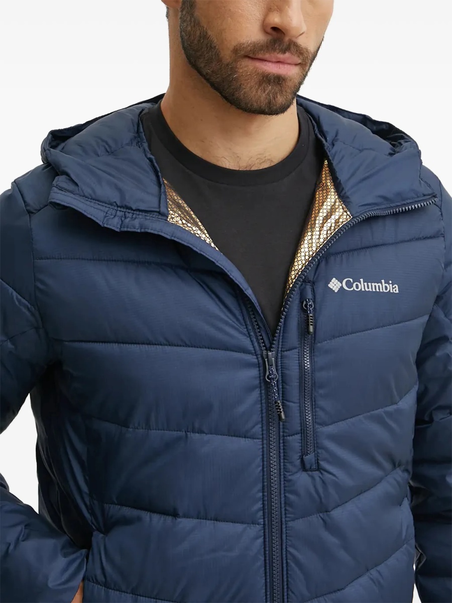 Geaca de iarna Columbia albastra din polyester - Img 4