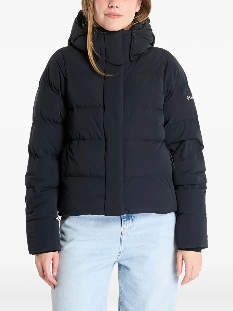Geaca de iarna Columbia neagra din nylon si elastan - Img 3
