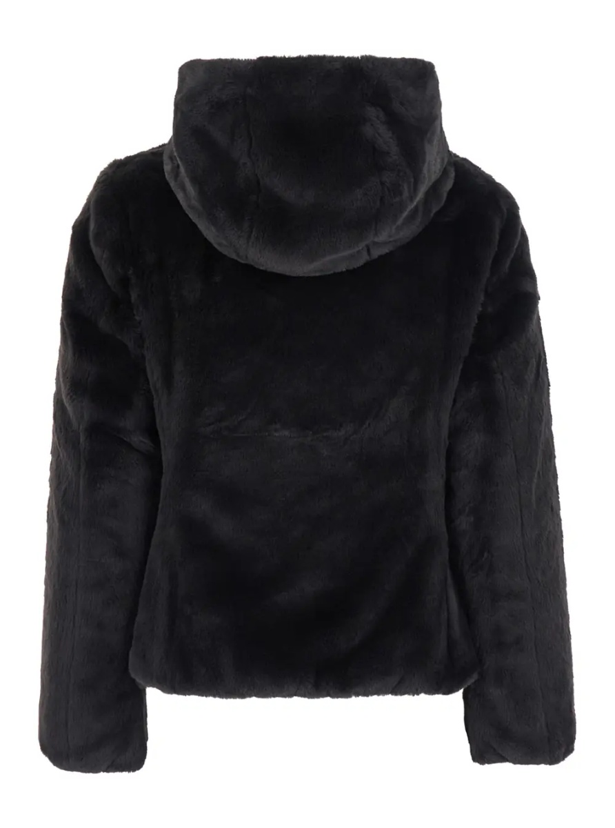 Geaca de Iarna Down jacket LAILA FURY reversible with high collar and pockets Brown Woman - Img 2