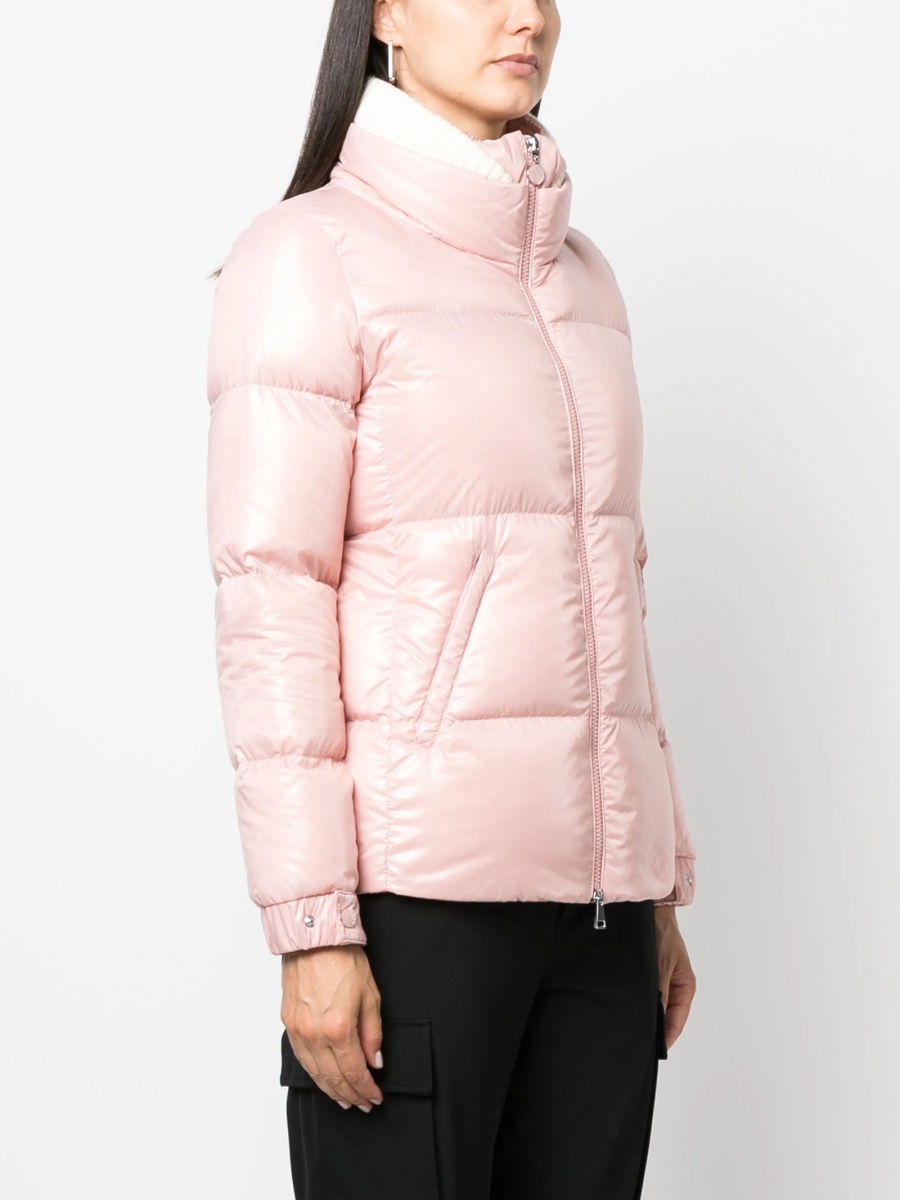 Geaca de iarna Moncler roz din poliamida - Img 3