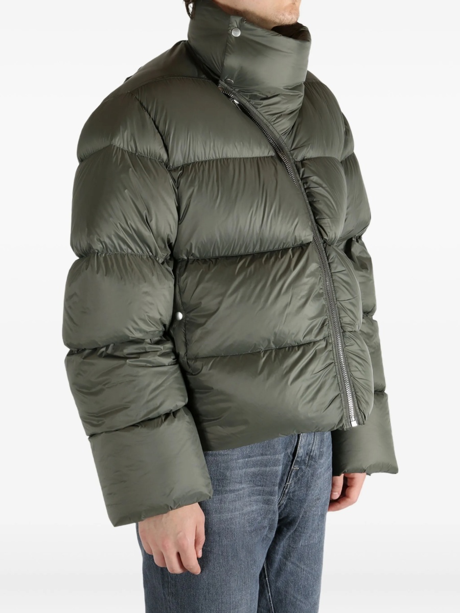 Geaca de iarna Rick Owens verde din nylon si lana - Img 4