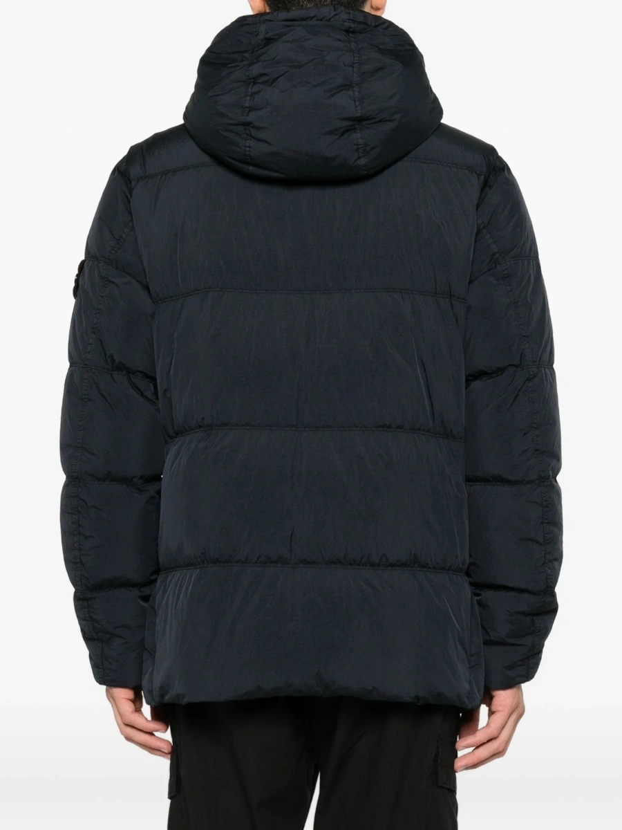 Geaca de iarna Stone Island neagra din poliamida - Img 4