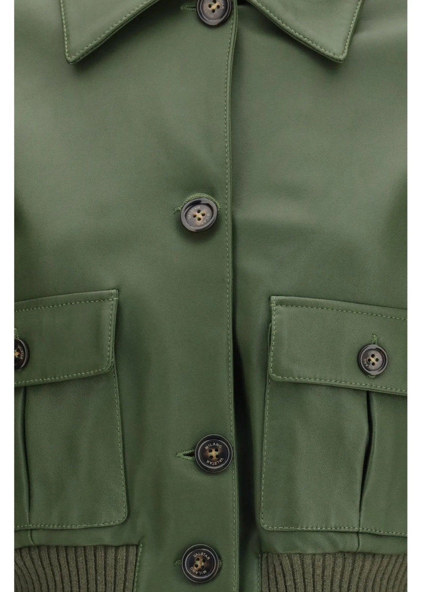 Geaca de Piele Cropped nappa Valstarino Jacket - Img 3